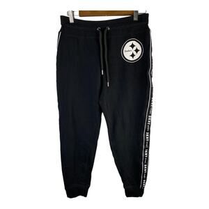 DKNY Sport Pittsburgh Steelers Womens Black Joggers Sweatpants size Small